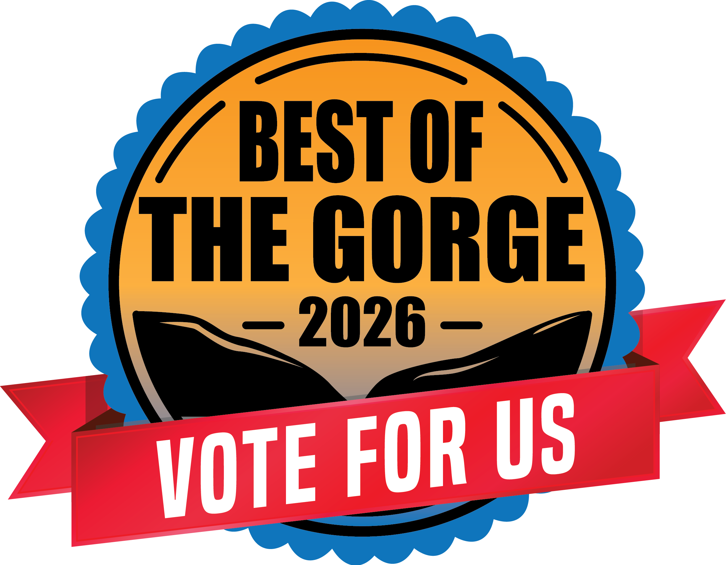 Best of the Gorge 2026 Vote for Us Badge
