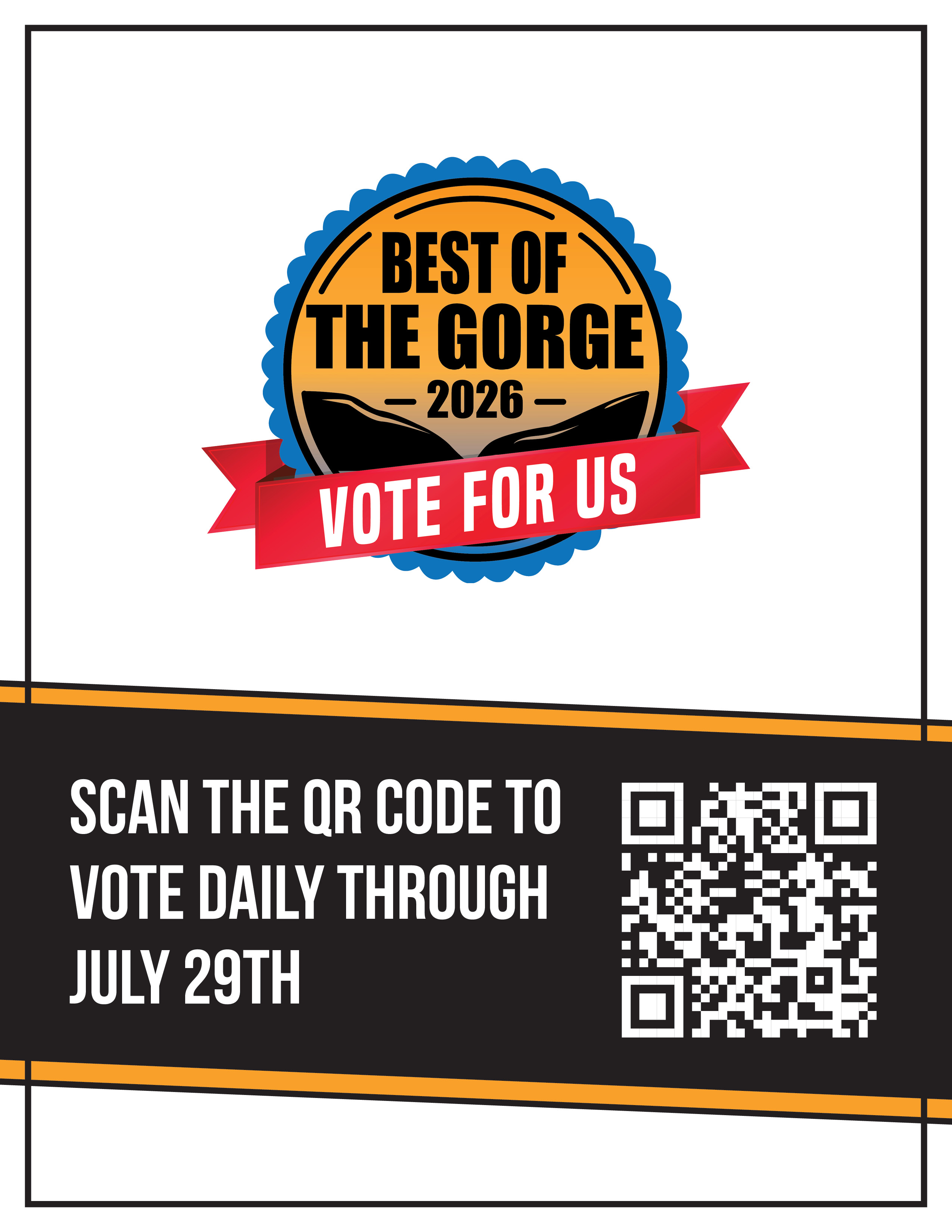 Best of the Gorge 2026 Nomination QR Code Flyer Thumbnail